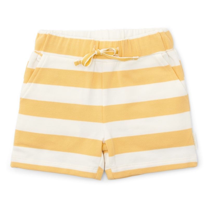 Little Dutch - Striped Cotton Shorts - Sunny Yellow