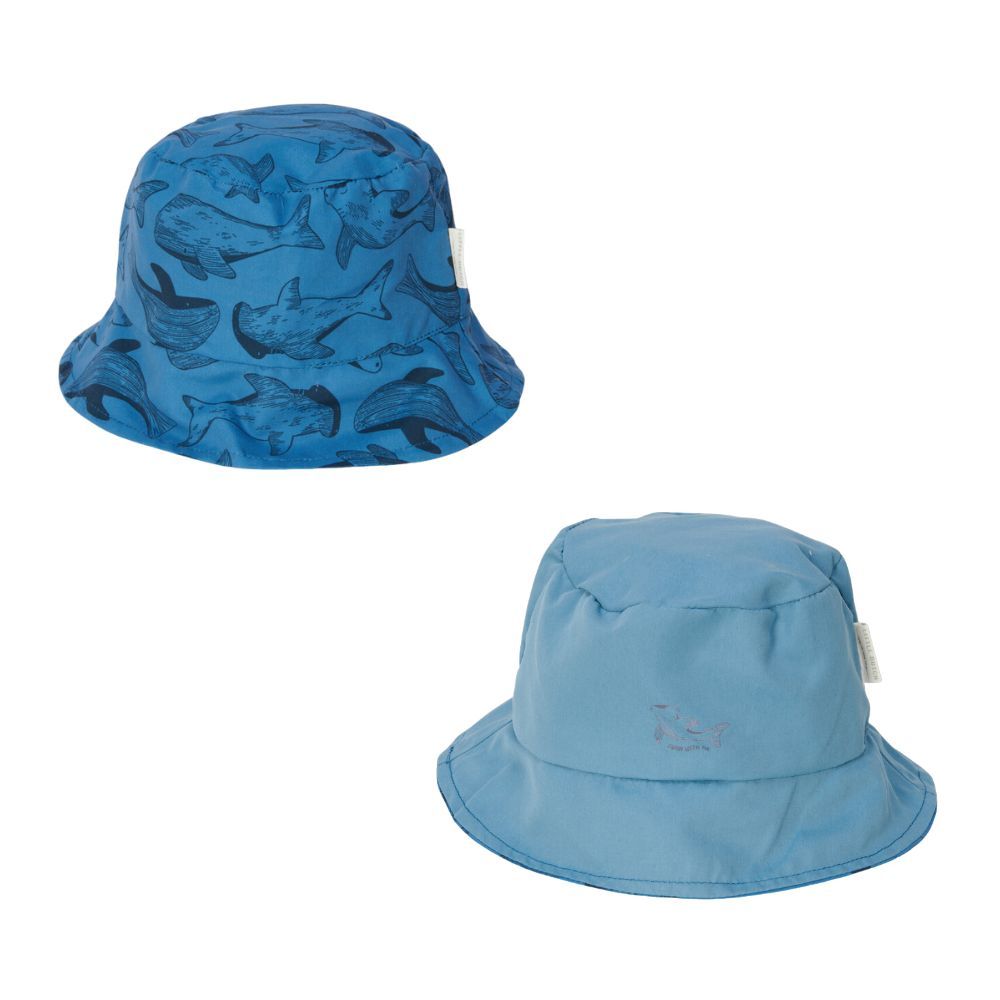 Little Dutch - Reversible Sun Hat - Blue/Sea Life