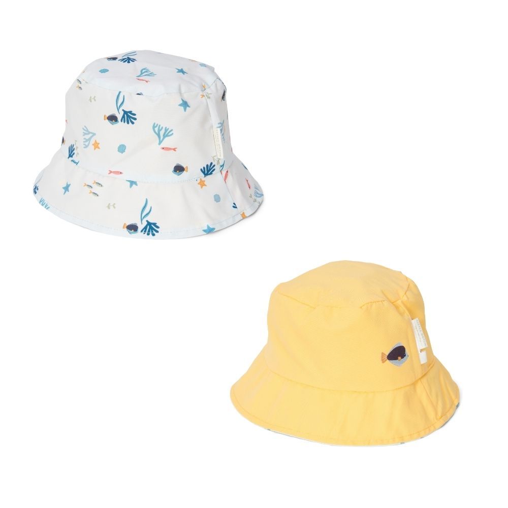 Little Dutch - Reversible Sun Hat - Honey Yellow/Ocean Treasures