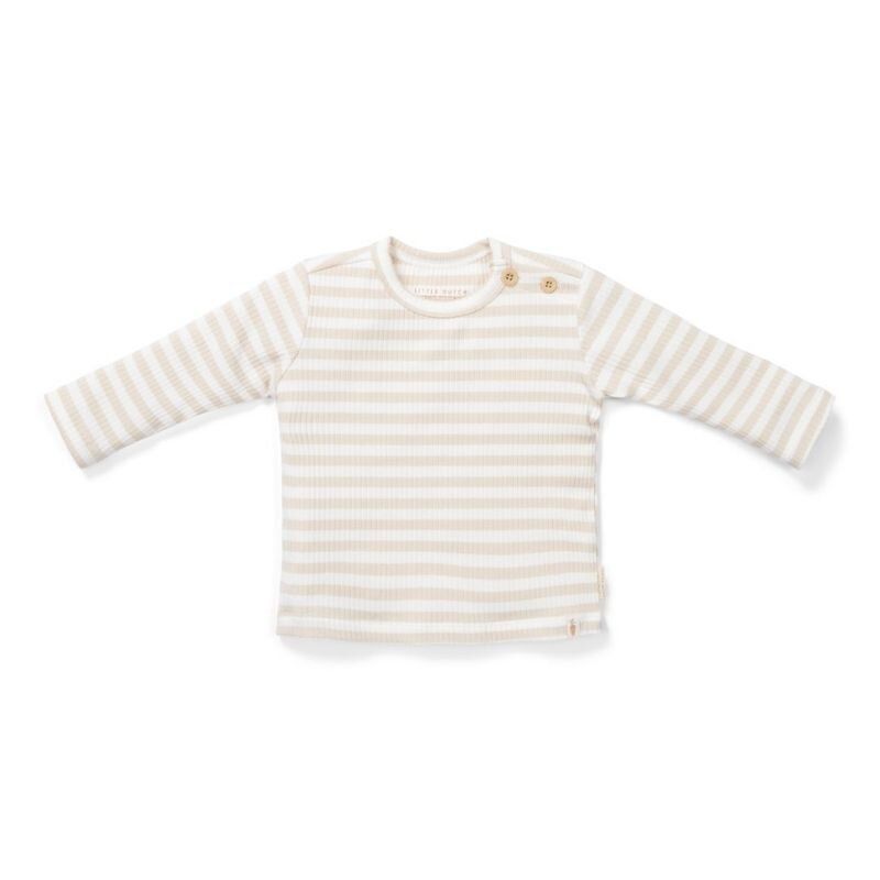 Little Dutch - Long Sleeve T-Shirt - Stripe Sand / White