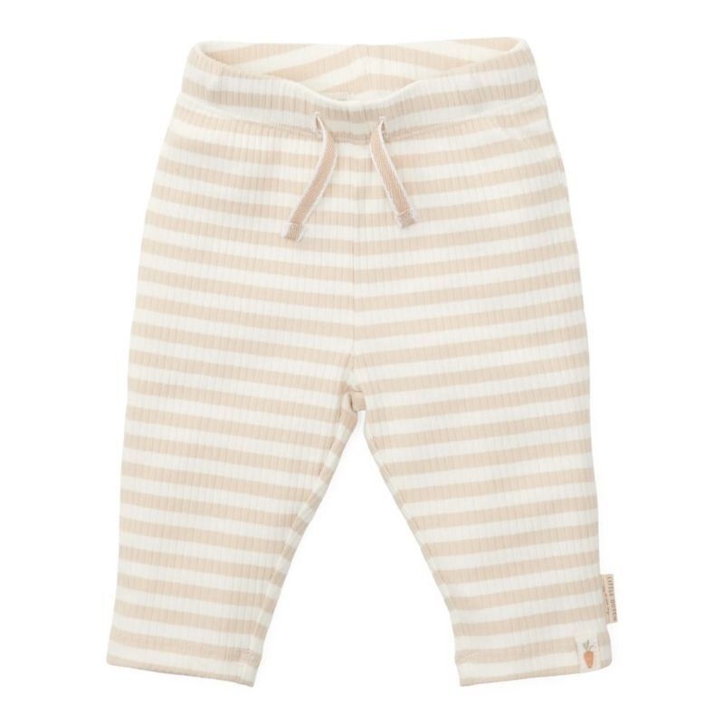 Little Dutch - Organic Cotton Trousers - Stripe Sand / White