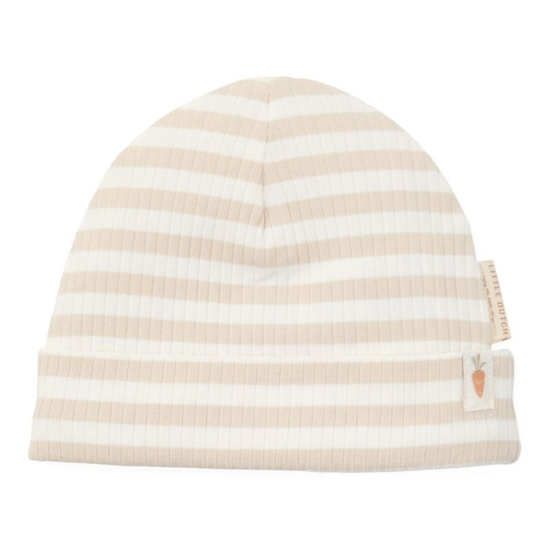 Little Dutch - Newborn Baby Hat - Stripe Sand/White