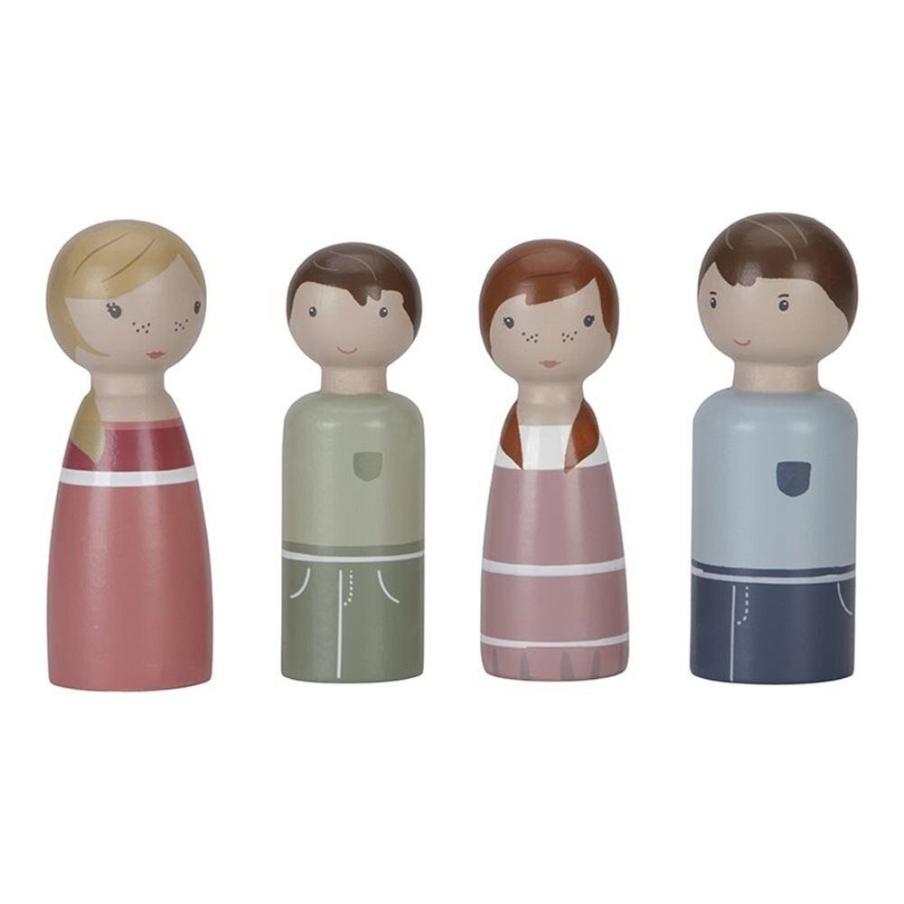 Little Dutch - Wooden Dollhouse Playset Family Rosa - 4 Pcs