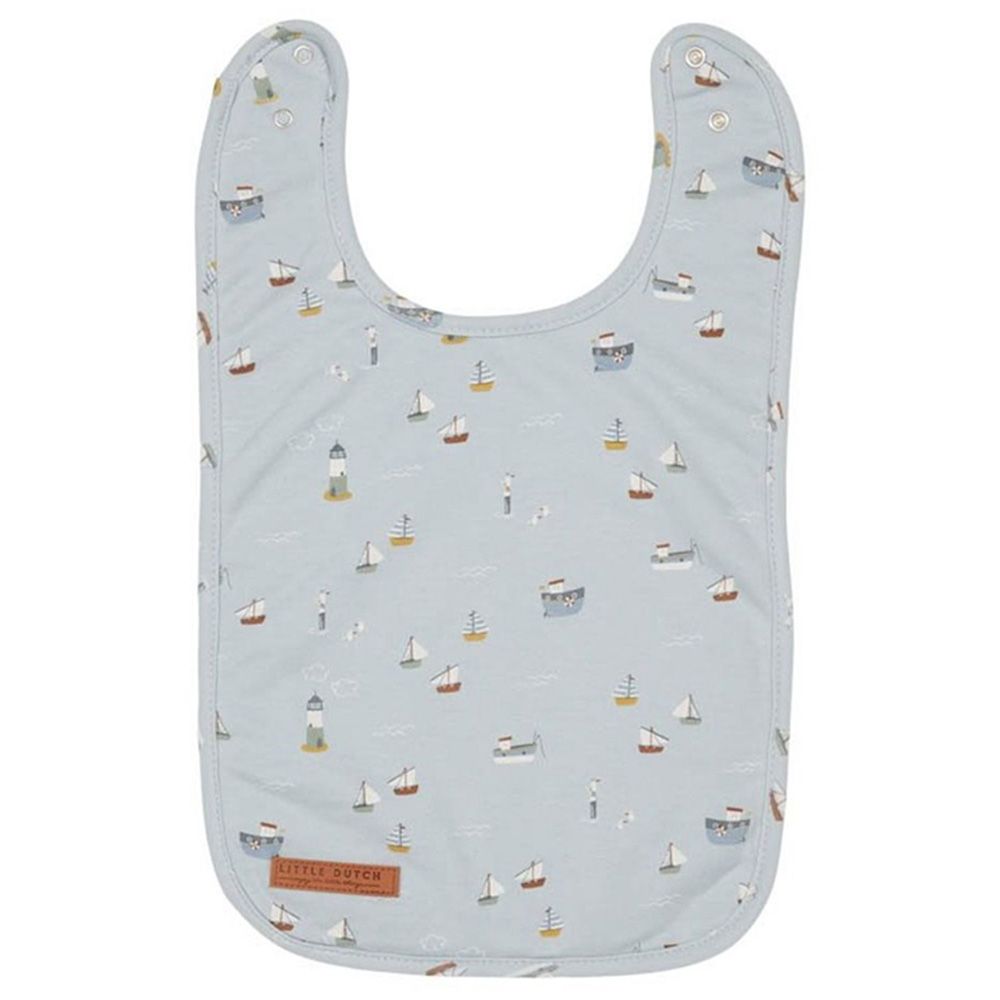 Little Dutch - Cotton Baby Bib - Sailors Bay Blue