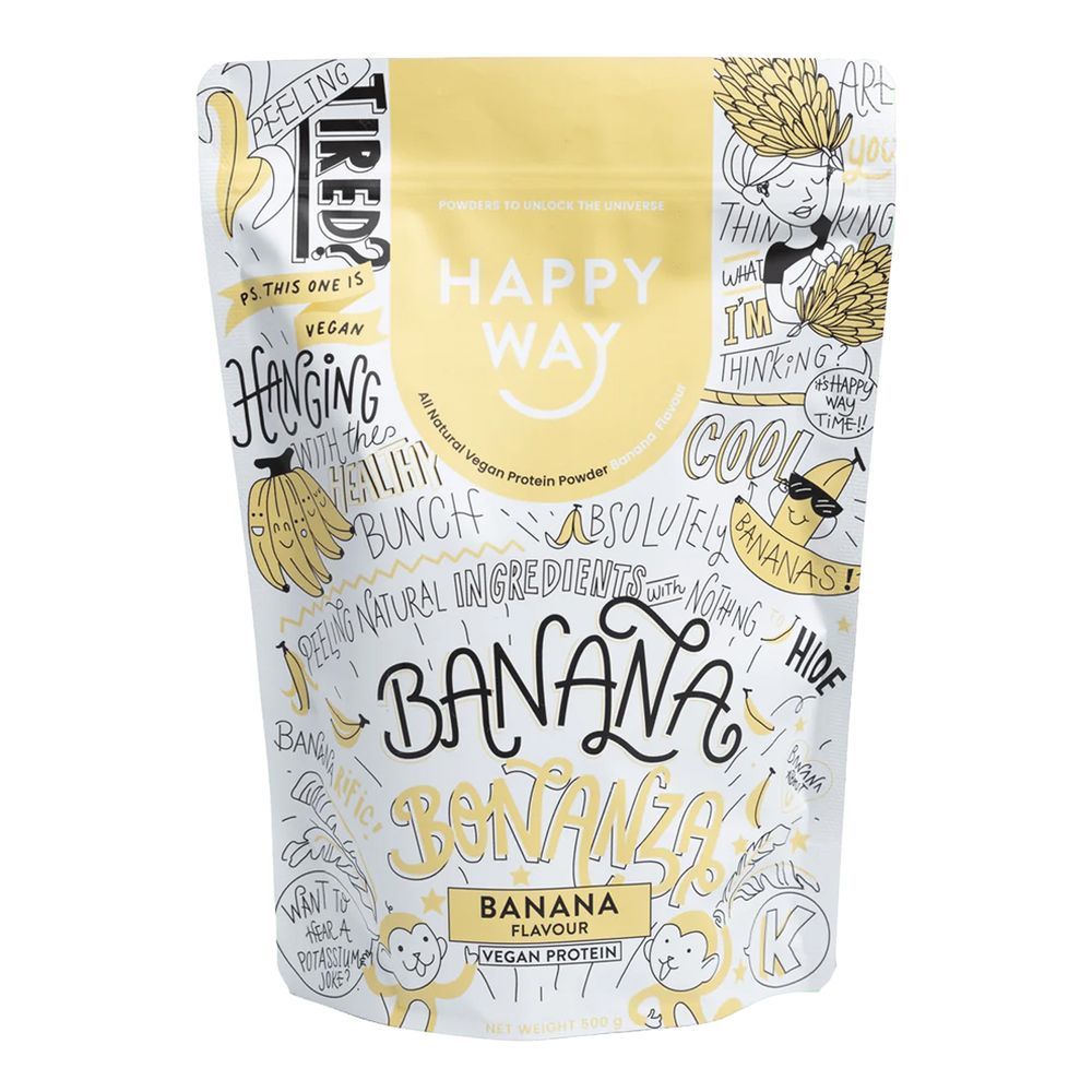 Happy Way - Vegan Banana Protein Powder - 500g