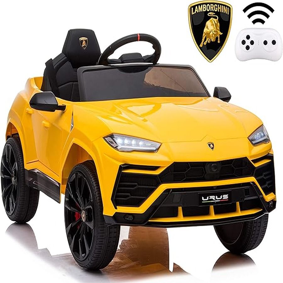 Factual Toys - Officially Licensed Lamborghini Urus Kids Electric Ride On Car 12V - Yellow