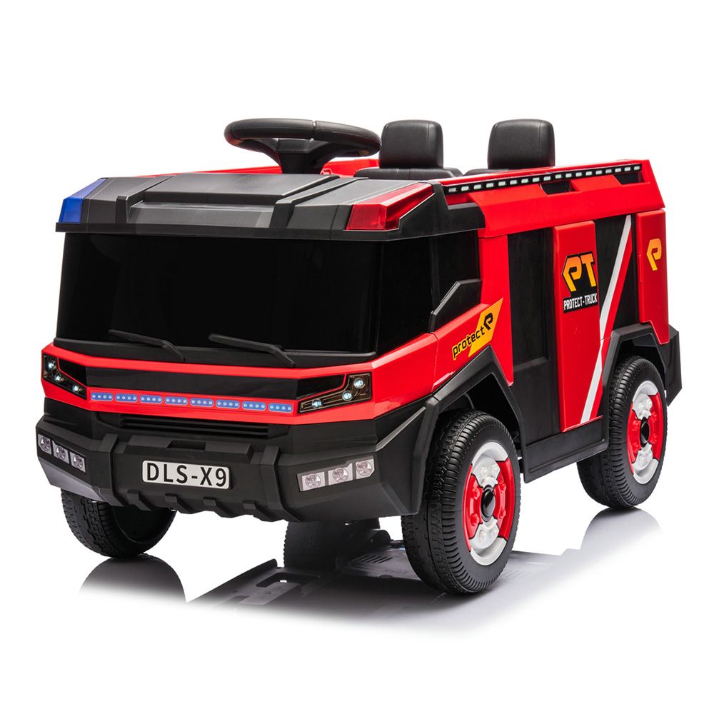 Factual Toys - Kids Battery Operated Ride-On Fire Truck 12V - Red