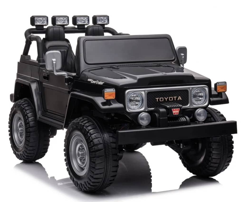 Toyota - Licensed Land Cruiser FJ40 Electric Ride on Car 24V - Black