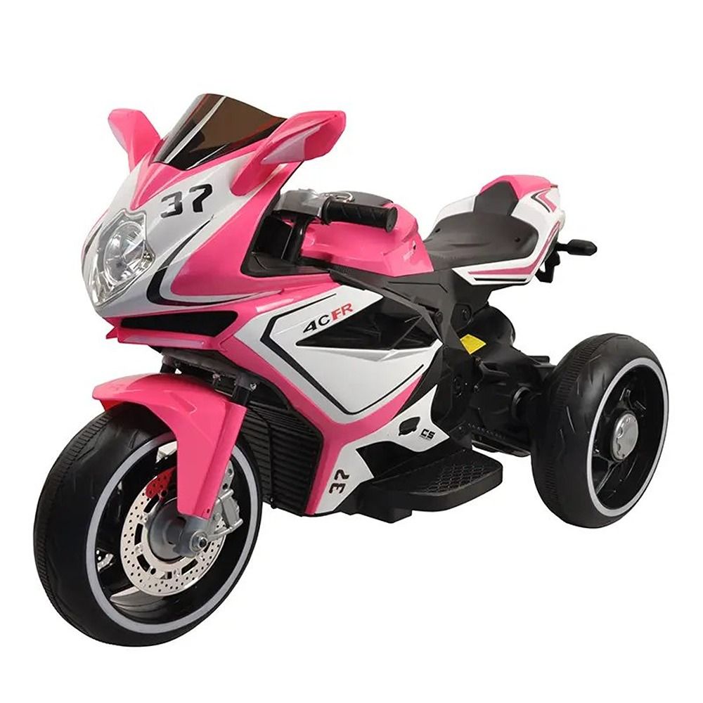 Factual Toys - 3 Wheels Kids Electric Motorcycle  W/ Light 6V - Pink