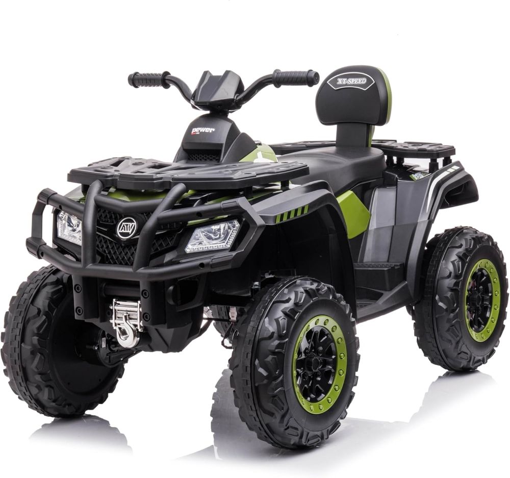 Factual Toys - Kids' Battery Powered ATV Ride-On Quad Bike 24V - Green