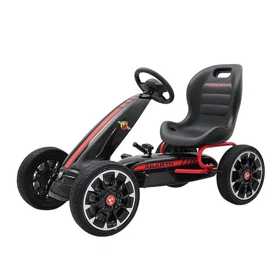 Factual Toys - Licensed Abarth Pedal Go Kart With EVA Wheels - Black/Red