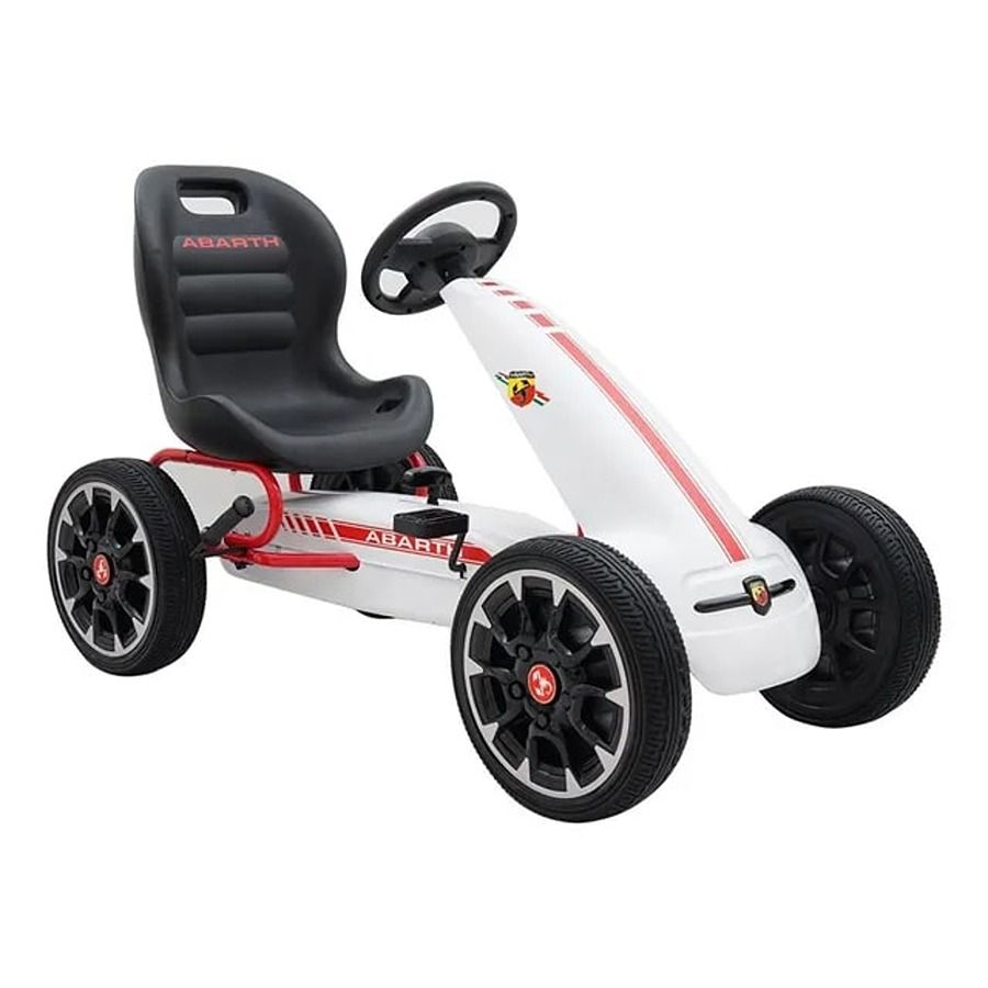 Factual Toys - Licensed Abarth Pedal Go Kart With EVA Wheels - White