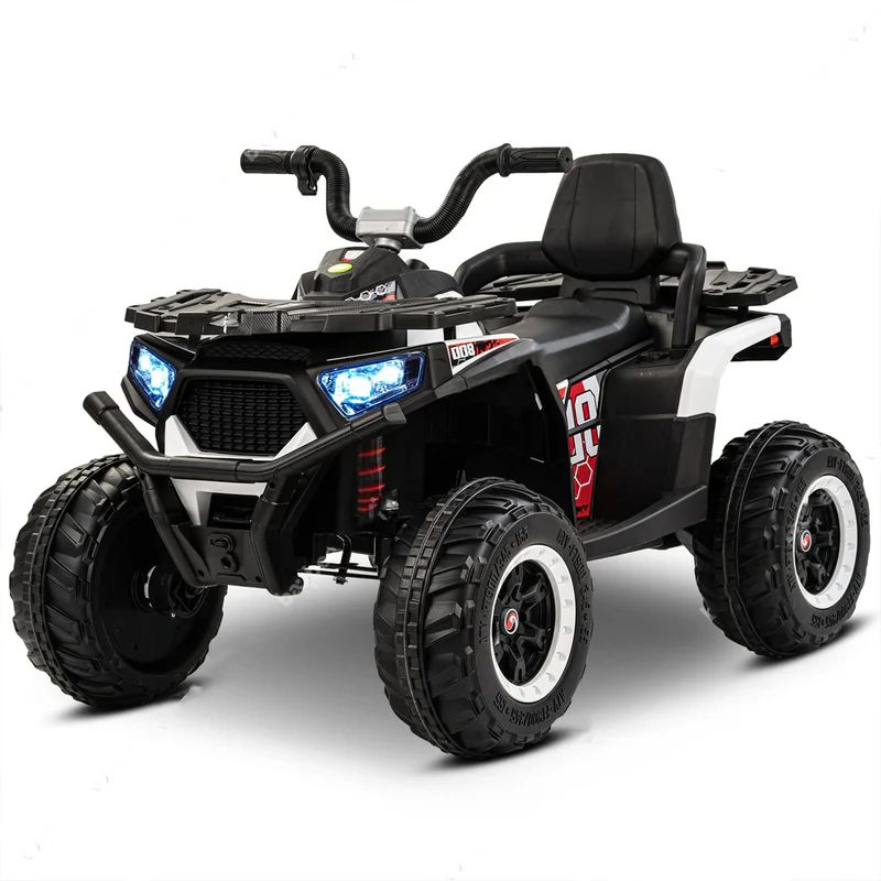 Factual Toys - Kids Ride On ATV Quad Bike 12V - Black/White