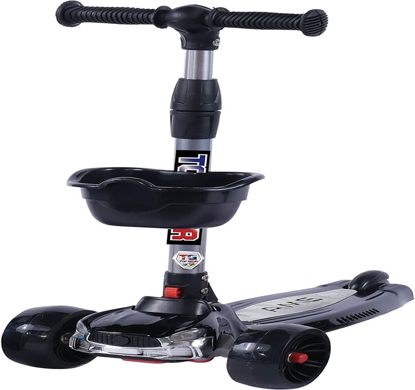 Factual Toys - 3 Wheel Foldable Kick Scooter - Black