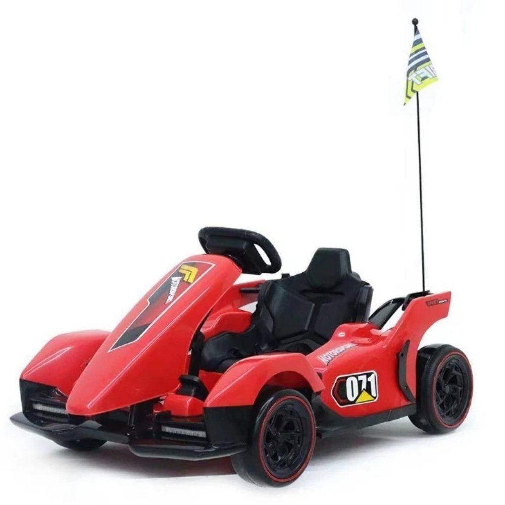 Factual Toys - Kids Electric Drift Go Kart Race Car 24V - Red