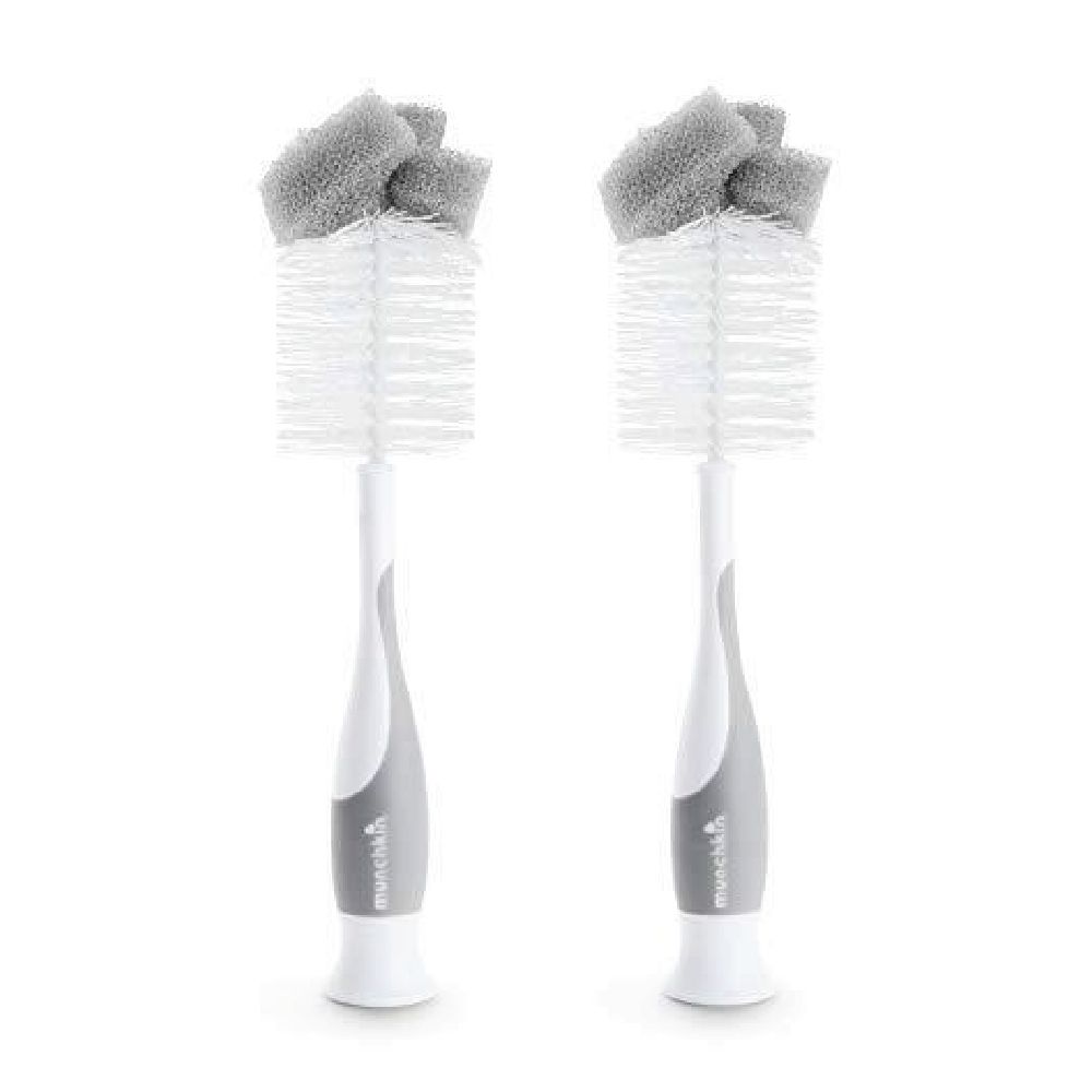 Munchkin - Sponge Bottle Brush - Pack of 2 - Grey