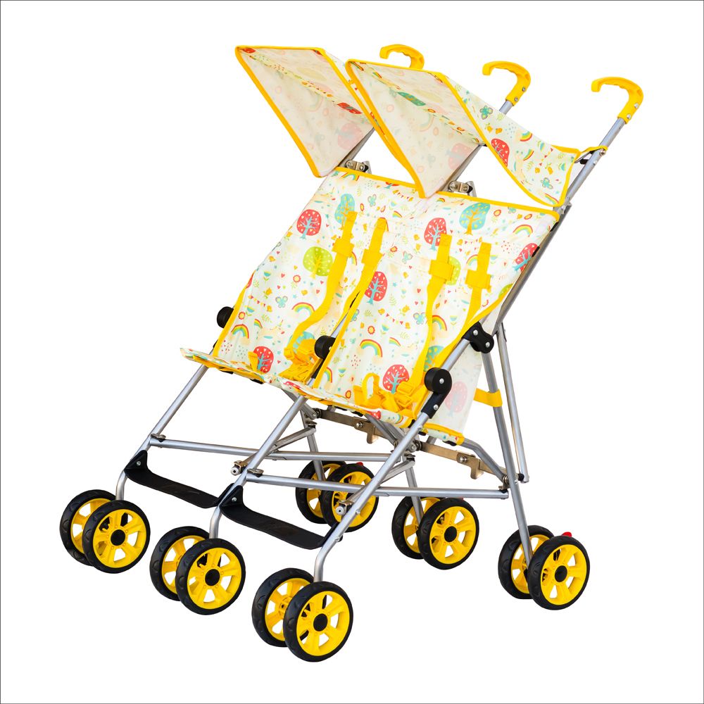 Moon - Jet Plus Twin Buggy Travel Strollers - Yellow