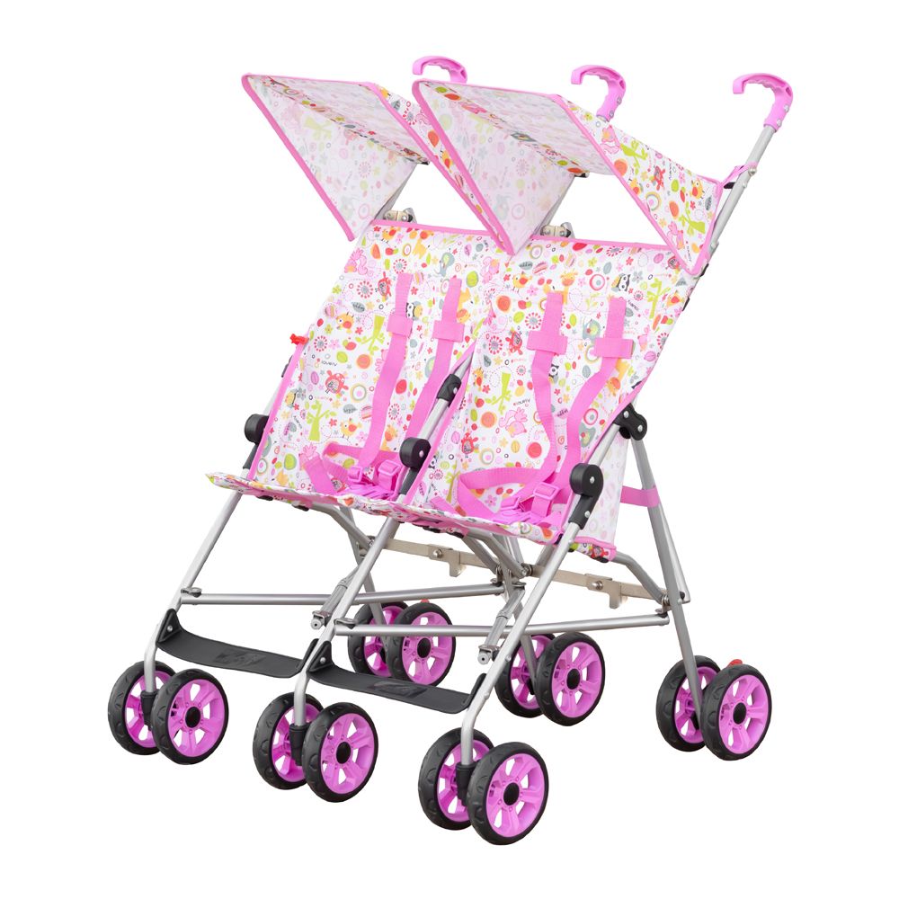 Moon - Jet Plus Twin Buggy Travel Strollers - Pink