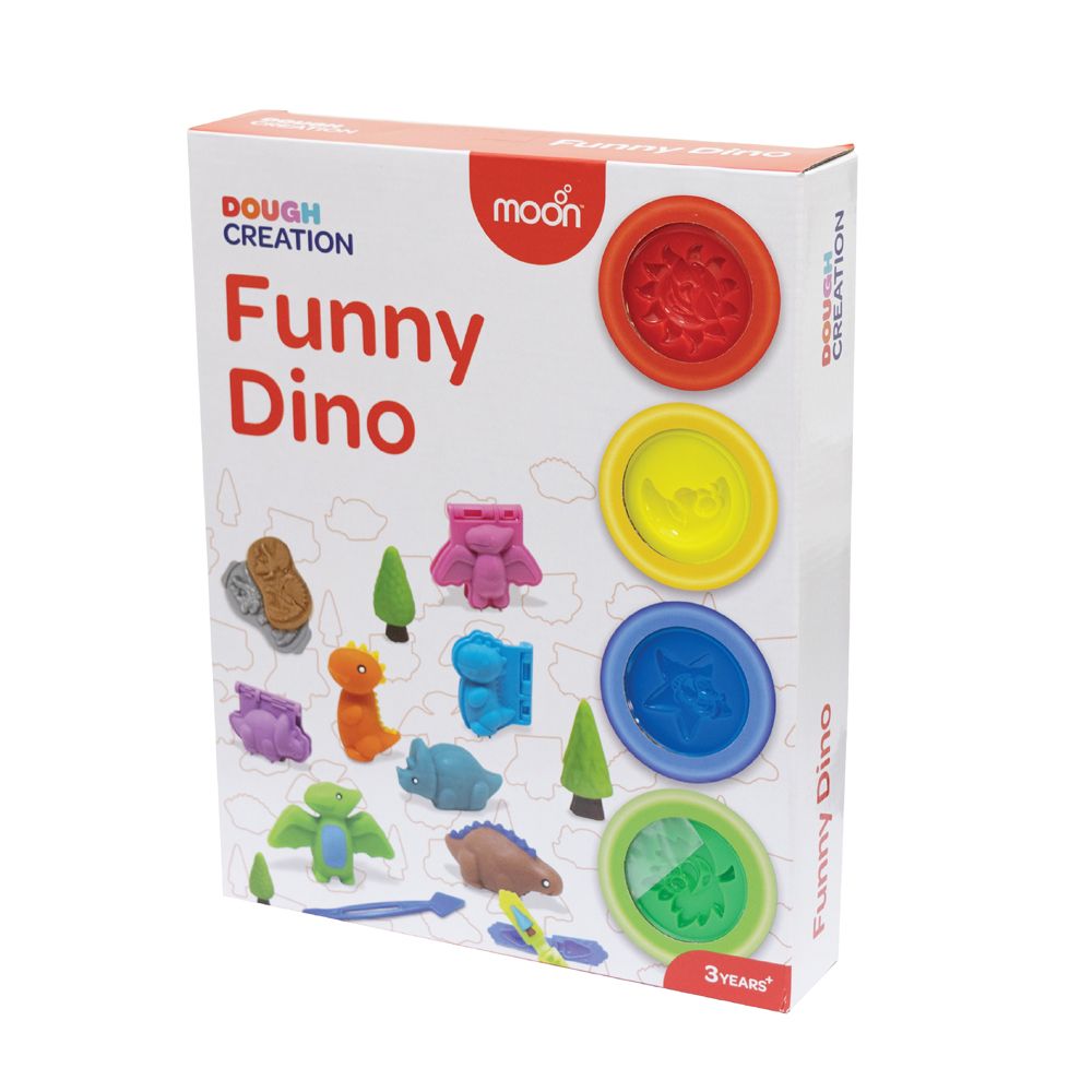 Moon - Funny Dino Dough Creations W/ Molds - Set of 4