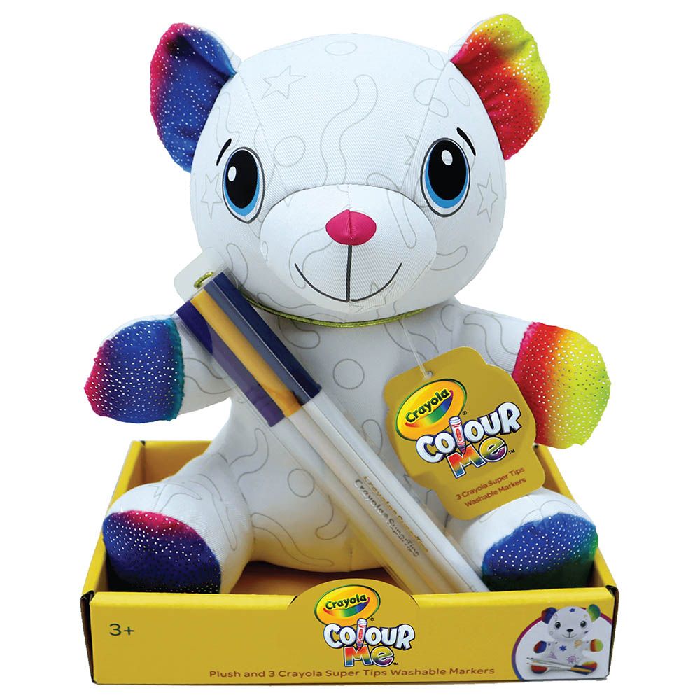 Crayola - Colour Me Plush Toy - Bear - White