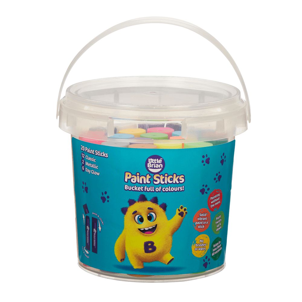 Little Brian - Paint Sticks Bucket - 20pcs - Color May Vary