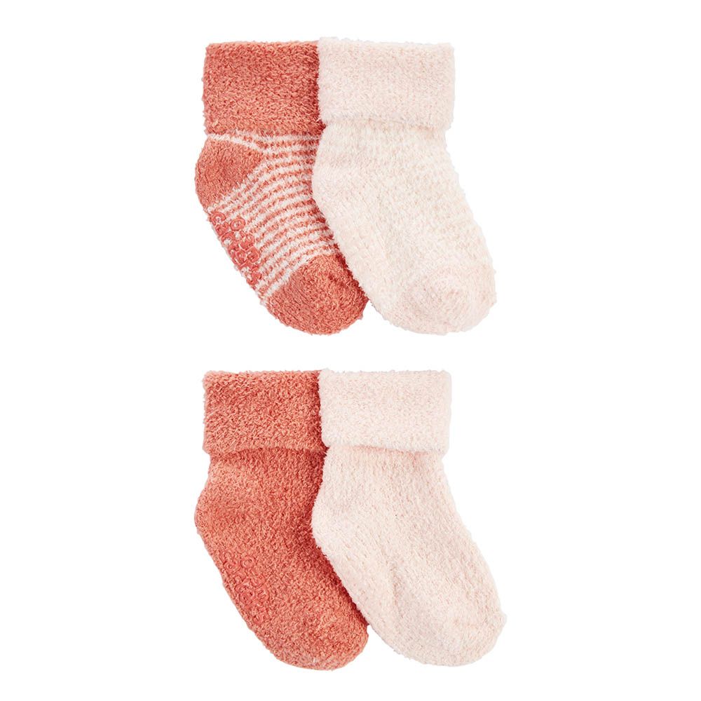 Carters - Fold over Chenille Socks - Pack of 4 - Pink