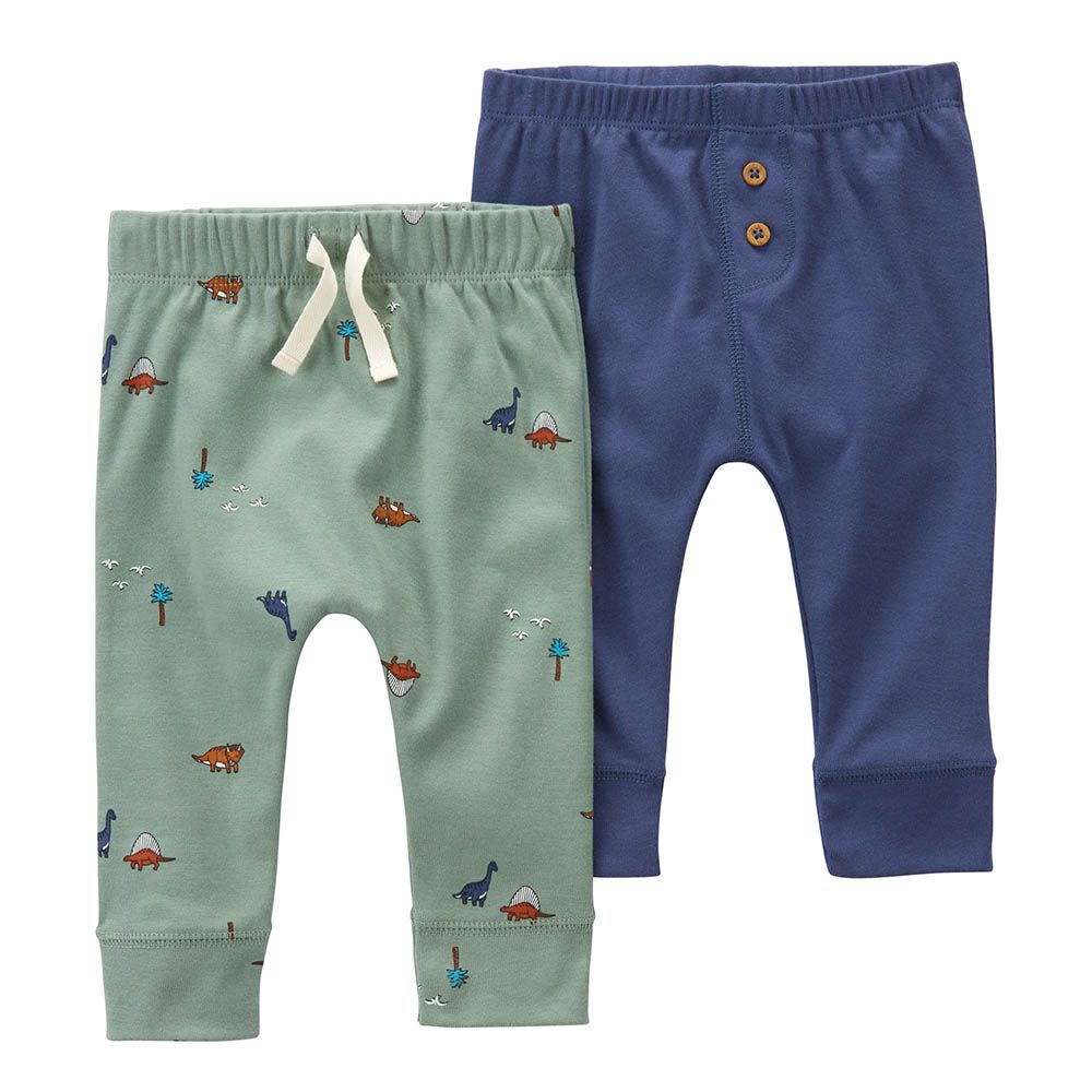 Carters - 2pc-Set - Pull-On Pants - Green/Blue