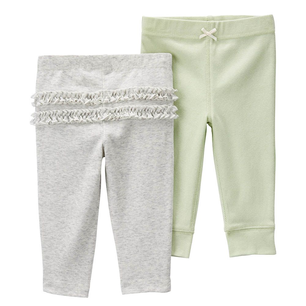 Carters - 2pc-Set - Pull-On Pants - Grey/Green