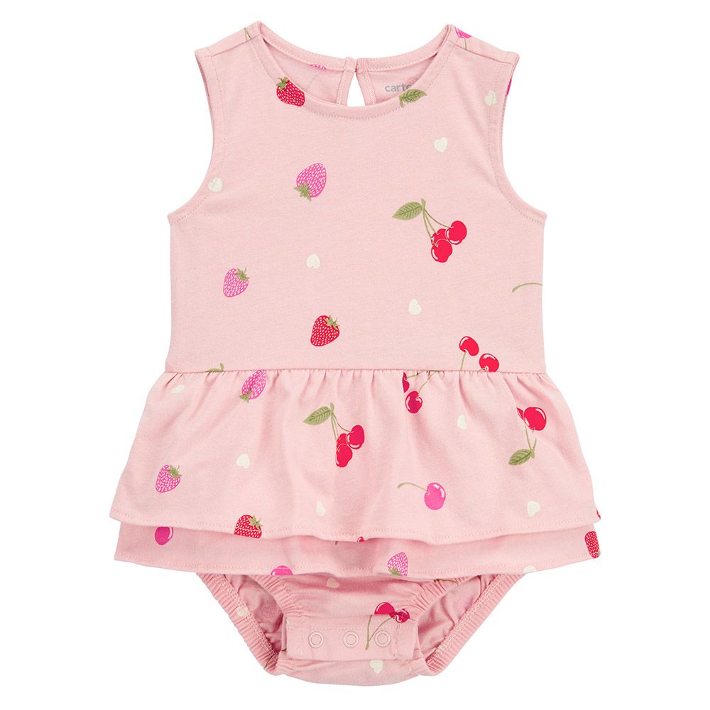 Carters - Fruit Print Sleeveless Sunsuit - Pink