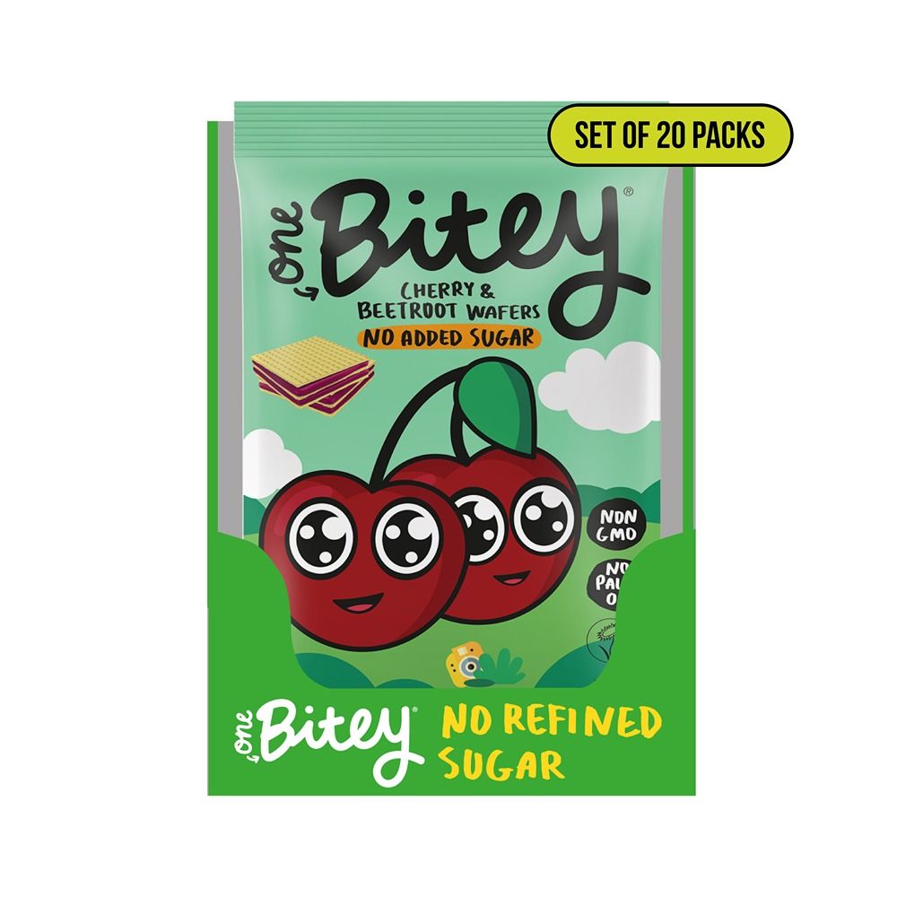 One Bitey - Sugar Free Wafers Cherry and Beet - 35g - Pack of 20