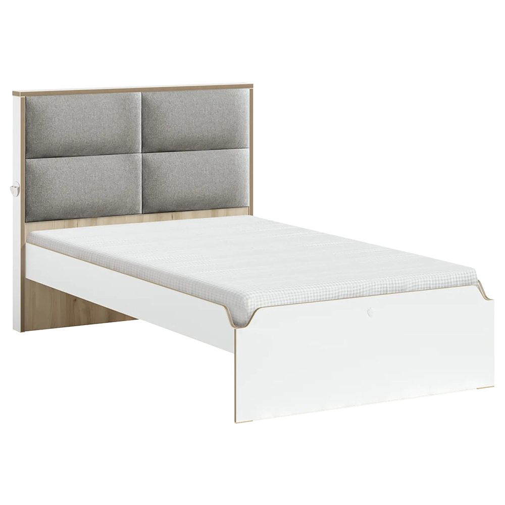 Cilek - Modera Fabric Headed Bed - White - 120x200 cm