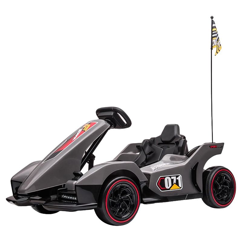 Amsham - Powerful Go Kart For Kids - Grey - 24V