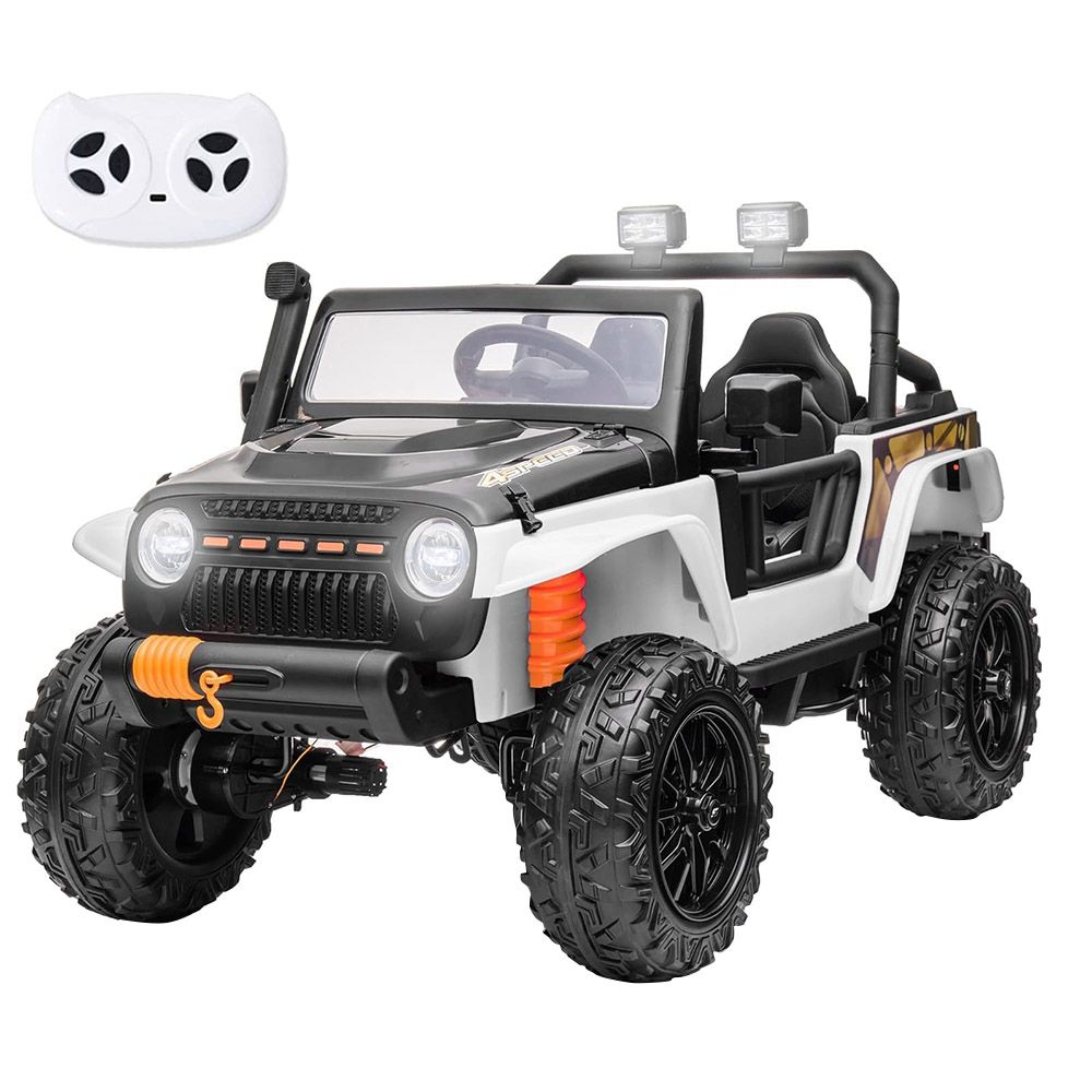 Amsham - Electric Ride-On Jeep For Kids - 12V - White