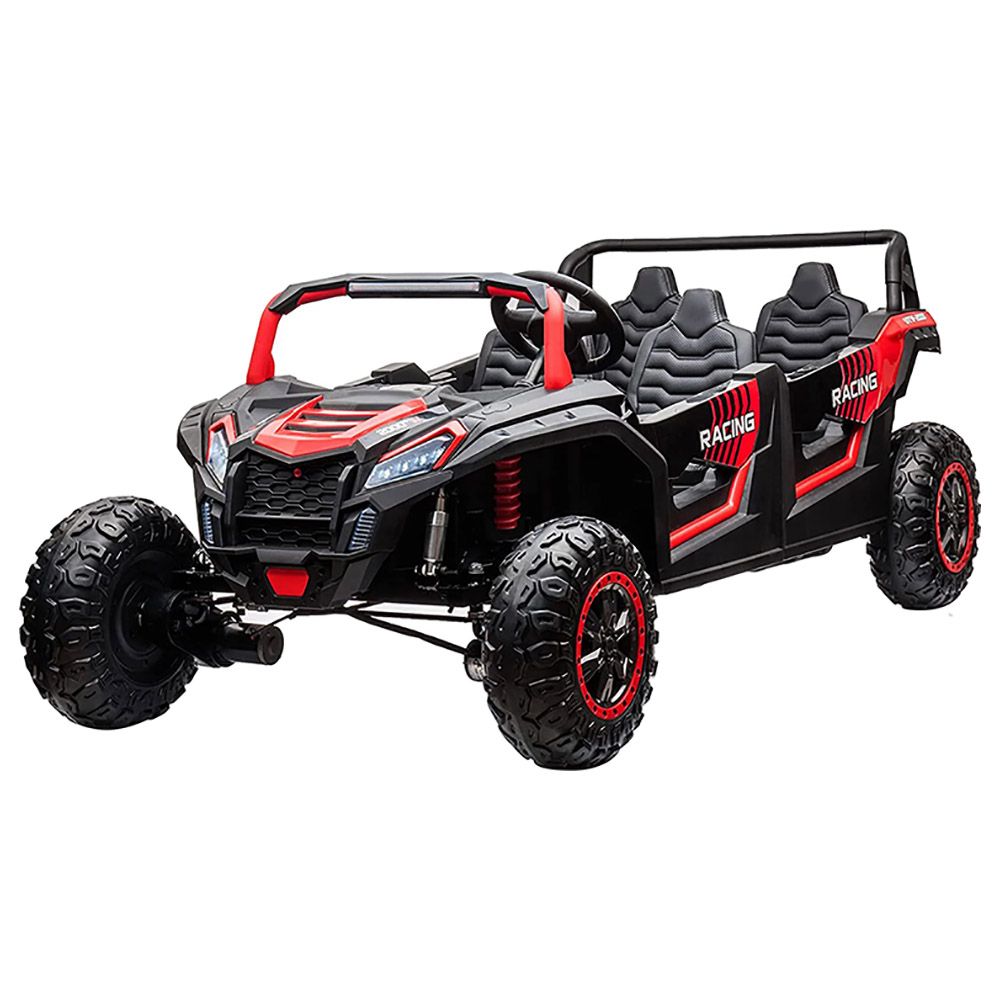 Amsham Toys - 4 Seater Kids Electric Ride-On Car - Red - 24 V