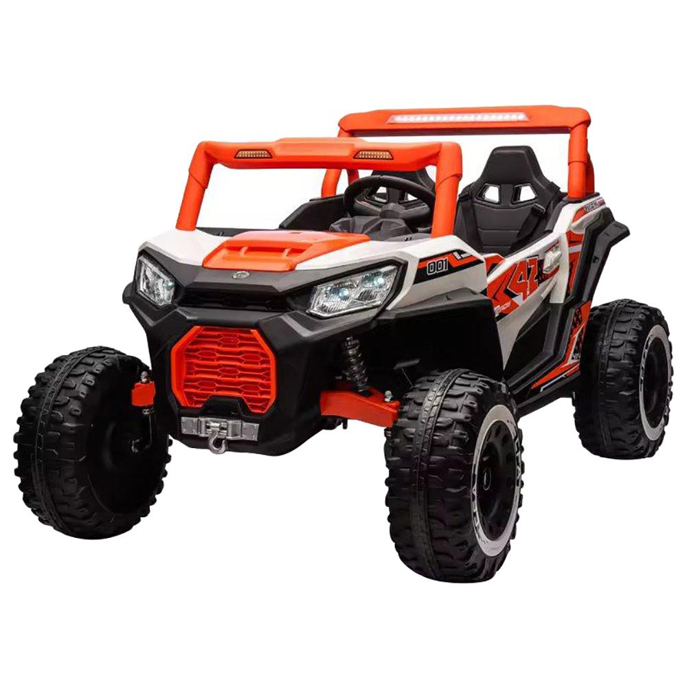 Amsham Toys - Kids Battery Ride-On Toy Car - Orange - 12 V