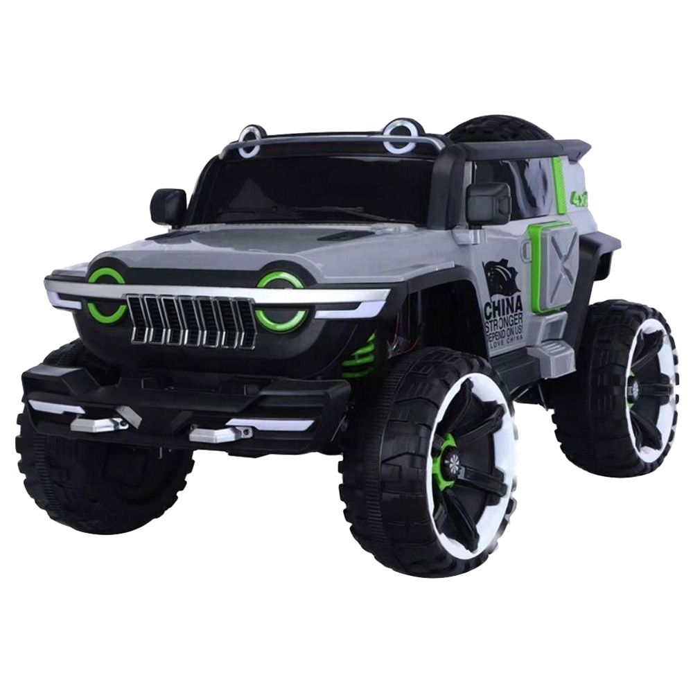 Amsham - Att Kids Ride On Jeep 4X4 - Grey - 12V