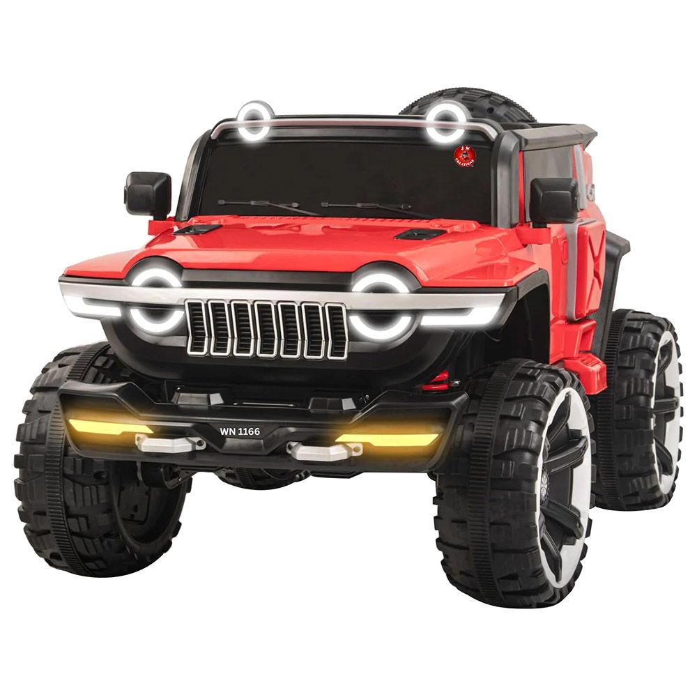 Amsham - Att Kids Ride On Jeep 4X4 - Red - 12V