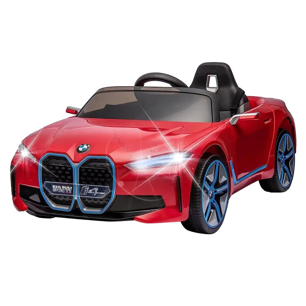 BMW - I4 Licensed Electric Ride-On Car- 12V - Red