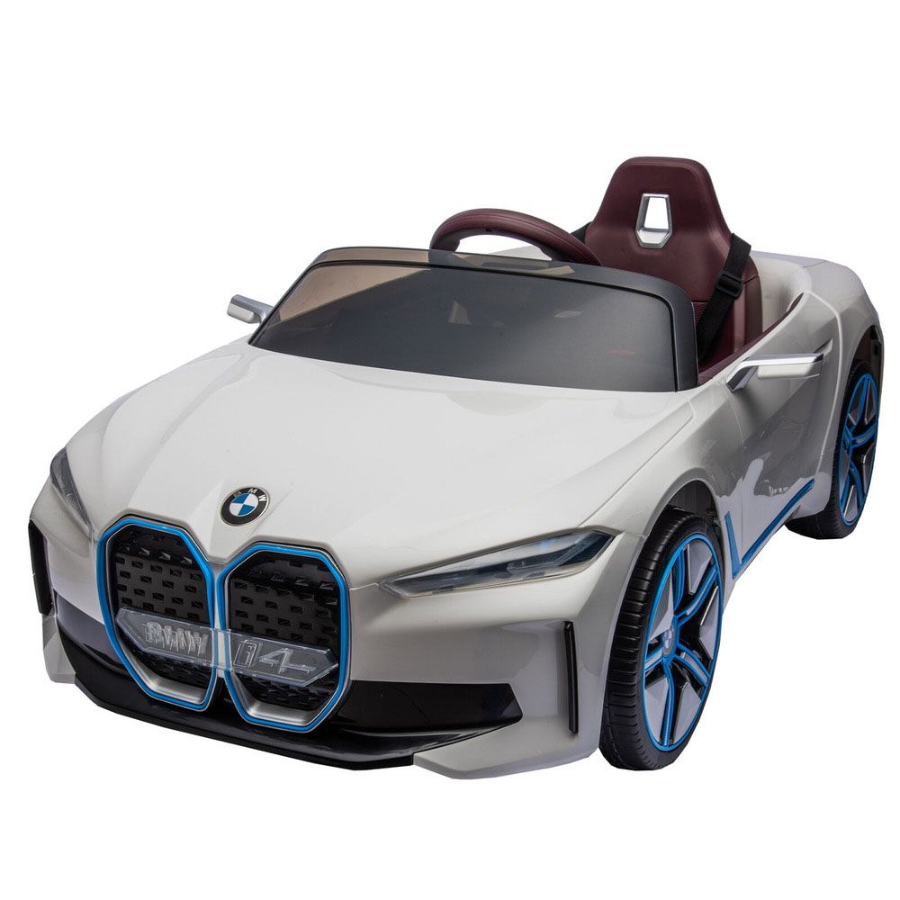 BMW - I4 Licensed Electric Ride-On Car - 12V - White