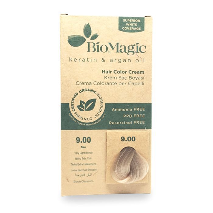 Biomagic - Hair Color Cream Infused W/ Keratin And Argan Oil - CK 9/00 Very Light Blonde 60ml