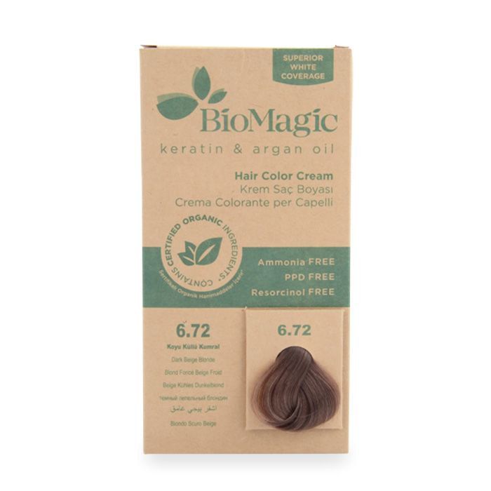 Biomagic - Hair Color Cream Infused W/ Keratin And Argan Oil - CK 6/72 Dark Beige Blonde 60ml