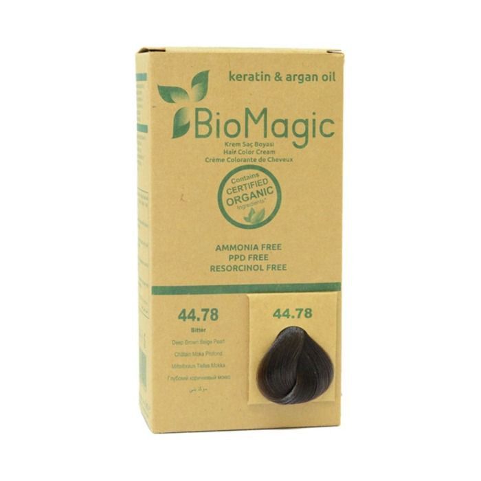 Biomagic - Hair Color Cream Infused W/ Keratin And Argan Oil - CK 44/78 Bitter 60ml