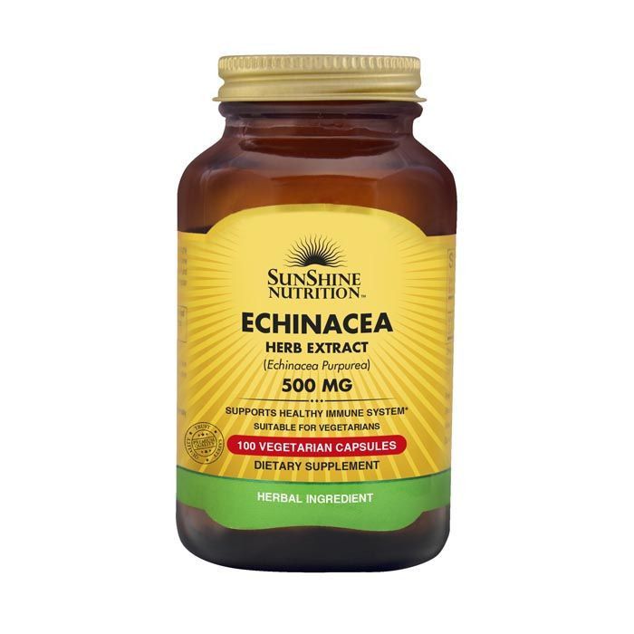 Sunshine Nutrition - Echinacea Herb Extract 500 mg Vegetarian Capsules - 100's