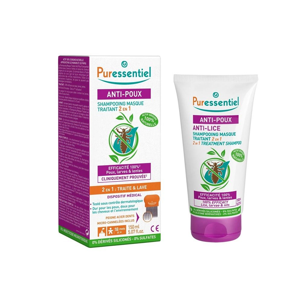 Puressentiel - Baby Anti-Lice Treatment Shampoo And Comb Set - 150 ml