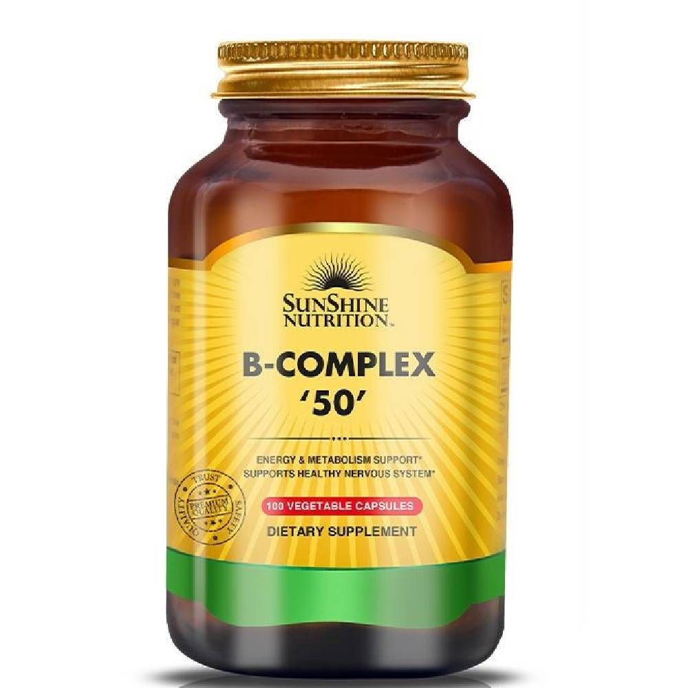 Sunshine Nutrition - B-Complex 50 Vegetable Supplement Capsules - 100's