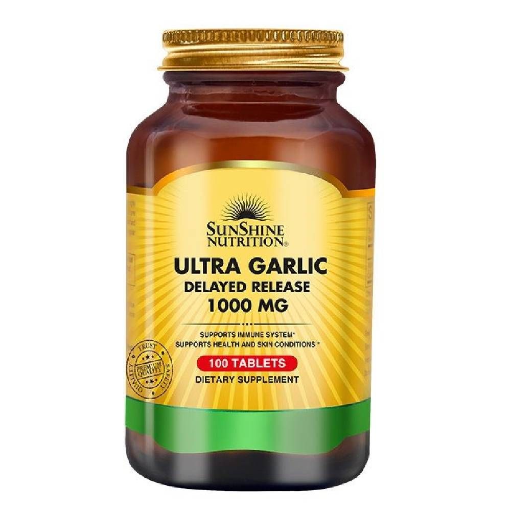 Sunshine Nutrition - Ultra Garlic Delayed Release 1000 mg Supplement Tablets - 100's