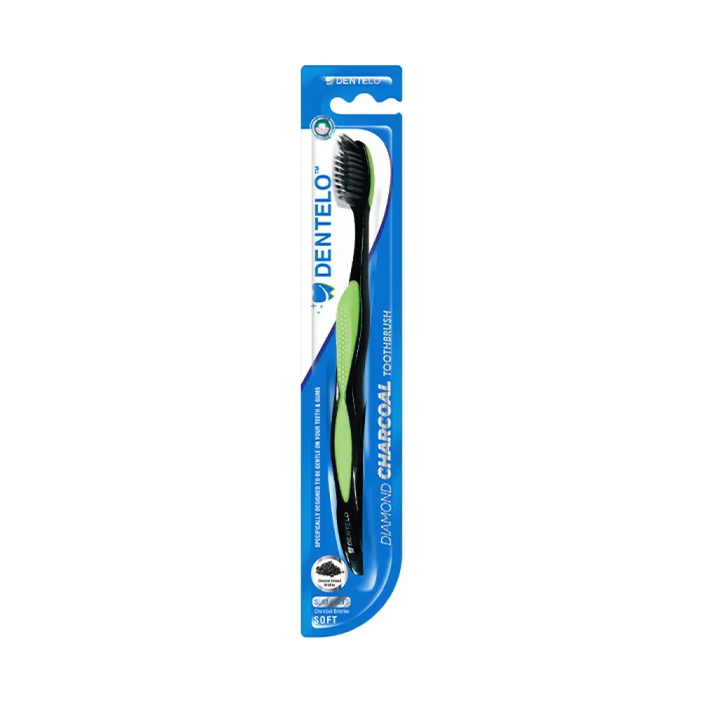 Dentelo - Diamond Charcoal Toothbrush One Size - Green