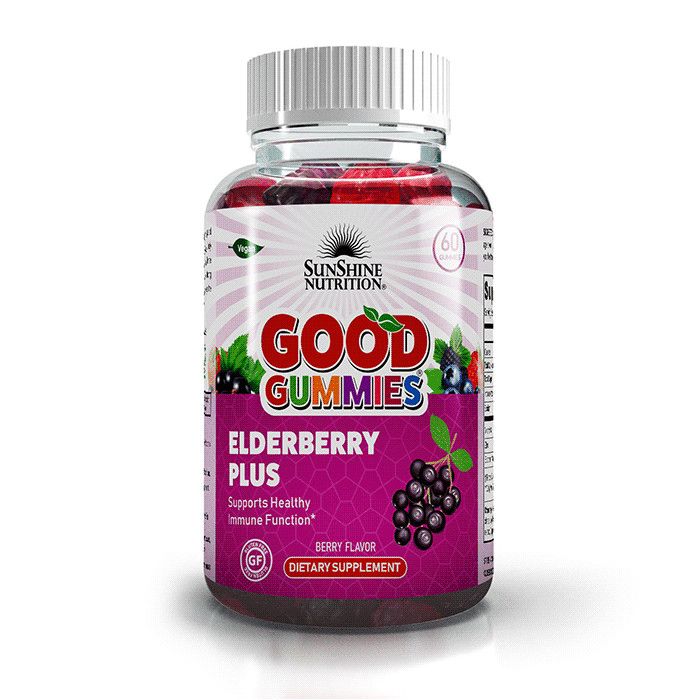 Sunshine Nutrition - Elderberry Plus Good Gummies - Berry Flavour - 60's