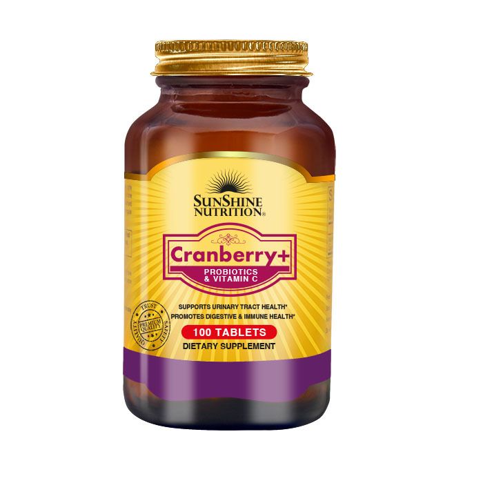 Sunshine Nutrition - Cranberry+ Probiotics & Vitamin C 100Tabs