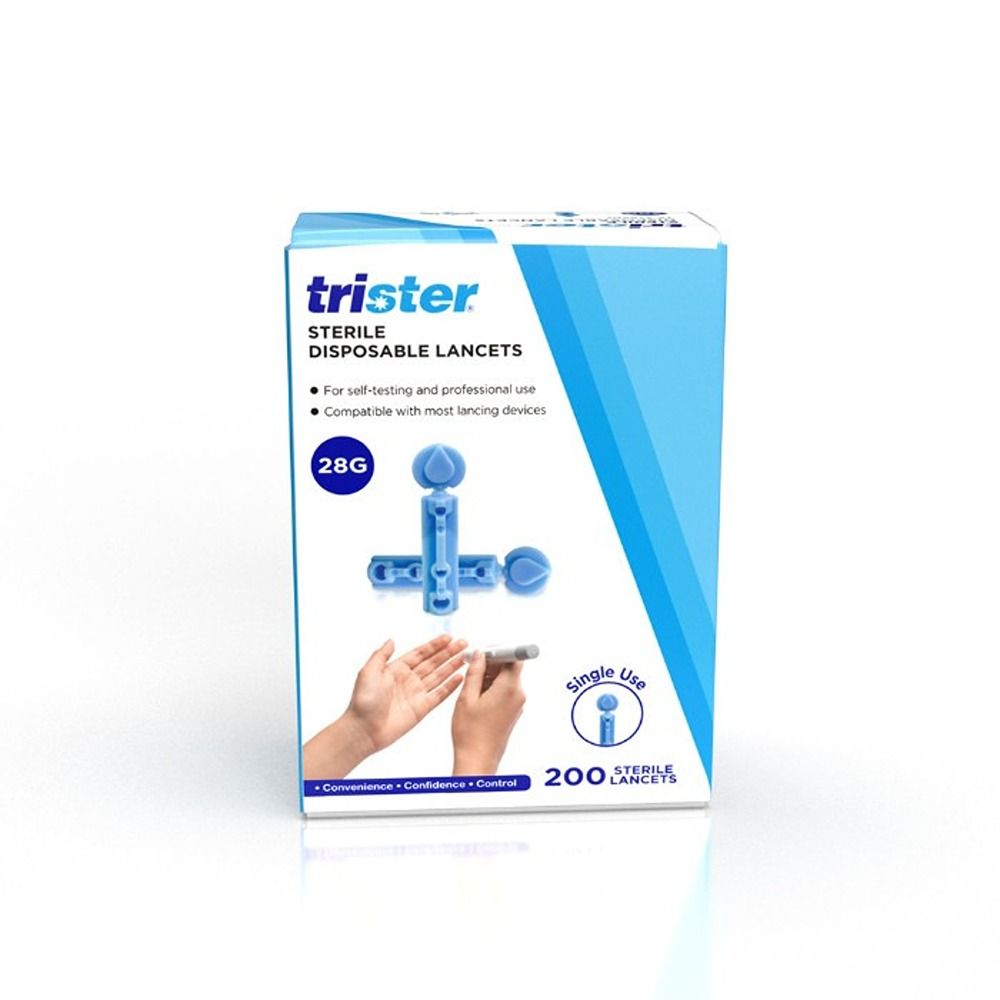 Trister - Sterile Disposable Lancets - 28 g - 200 Pcs